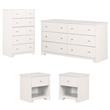 Levan Home 4-Piece Set with 6 Drawer Dresser & Dresser & 2 Nightstands