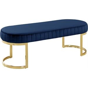 meridian furniture lemar velvet bench