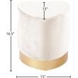 Meridian Furniture Heart Contemporary Velvet Ottoman/Stool in Cream