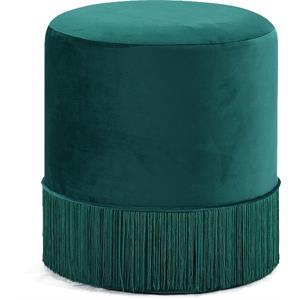 Meridian Furniture Teddy Contemporary Velvet Ottoman/Stool in Green