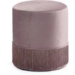 Meridian Furniture Teddy Contemporary Velvet Ottoman/Stool in Pink