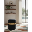 Meridian Furniture Hailey Contemporary Velvet Ottoman/Stool in Black