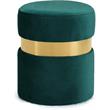 Meridian Furniture Hailey Contemporary Velvet Ottoman/Stool in Green