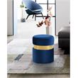 Meridian Furniture Hailey Contemporary Velvet Ottoman/Stool in Navy