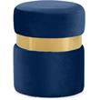 Meridian Furniture Hailey Contemporary Velvet Ottoman/Stool in Navy