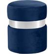 Meridian Furniture Hailey Contemporary Velvet Ottoman/Stool in Navy