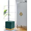 Meridian Furniture Jax Contemporary Velvet Ottoman/Stool in Green