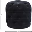 Meridian Furniture Harper Contemporary Velvet Ottoman/Stool in Black