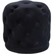 Meridian Furniture Harper Contemporary Velvet Ottoman/Stool in Black
