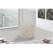 Meridian Furniture Harper Contemporary Velvet Ottoman/Stool in Cream