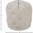 Meridian Furniture Harper Contemporary Velvet Ottoman/Stool in Cream