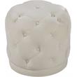 Meridian Furniture Harper Contemporary Velvet Ottoman/Stool in Cream