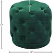 Meridian Furniture Harper Contemporary Velvet Ottoman/Stool in Green
