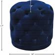 Meridian Furniture Harper Contemporary Velvet Ottoman/Stool in Navy