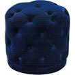 Meridian Furniture Harper Contemporary Velvet Ottoman/Stool in Navy