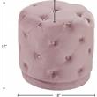 Meridian Furniture Harper Contemporary Velvet Ottoman/Stool in Pink