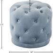Meridian Furniture Harper Contemporary Velvet Ottoman/Stool in Sky Blue