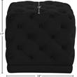 Meridian Furniture Stella Contemporary Velvet Ottoman/Stool in Black