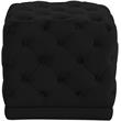 Meridian Furniture Stella Contemporary Velvet Ottoman/Stool in Black