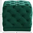 Meridian Furniture Stella Contemporary Velvet Ottoman/Stool in Green