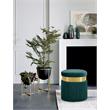 Meridian Furniture Yasmine Contemporary Velvet Ottoman/Stool in Green