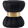Meridian Furniture Vino Contemporary Velvet Ottoman/Stool in Black