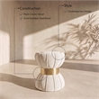 Meridian Furniture Vino Contemporary Velvet Ottoman/Stool in Cream