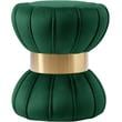 Meridian Furniture Vino Contemporary Velvet Ottoman/Stool in Green