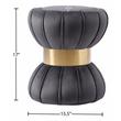 Meridian Furniture Vino Contemporary Velvet Ottoman/Stool in Gray