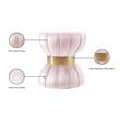 Meridian Furniture Vino Contemporary Velvet Ottoman/Stool in Pink