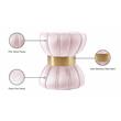 Meridian Furniture Vino Contemporary Velvet Ottoman/Stool in Pink