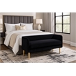 Meridian Furniture Audrey Black Velvet Bench