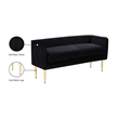 Meridian Furniture Audrey Black Velvet Bench
