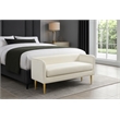 Meridian Furniture Audrey Cream Velvet Bench
