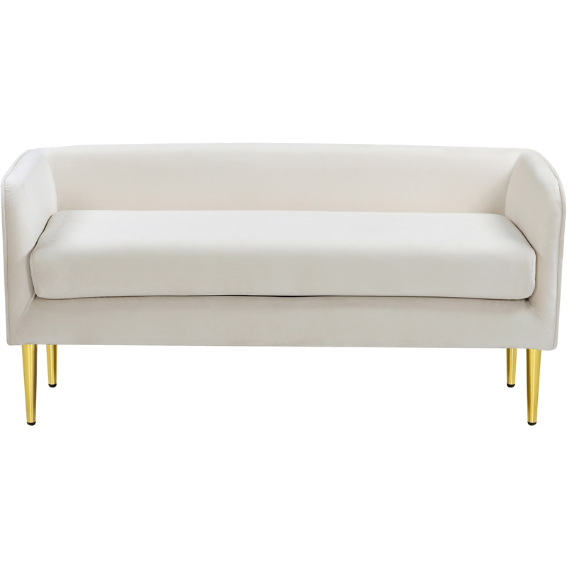 Meridian Furniture Audrey Cream Velvet Bench