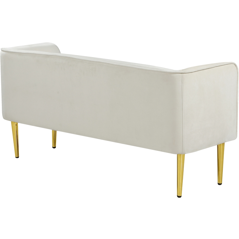 Meridian Furniture Audrey Cream Velvet Bench
