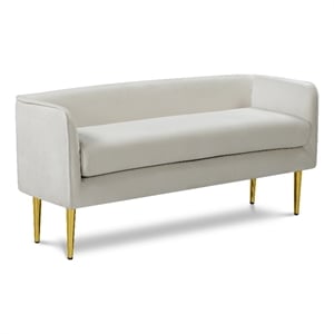 Meridian Furniture Audrey Cream Velvet Bench