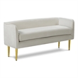 Meridian Furniture Audrey Cream Velvet Bench