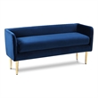 Meridian Furniture Audrey Navy Velvet Bench