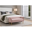 Meridian Furniture Audrey Pink Velvet Bench