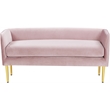 Meridian Furniture Audrey Pink Velvet Bench