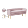 Meridian Furniture Audrey Pink Velvet Bench
