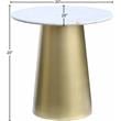 Meridian Furniture Sorrento Contemporary Marble End Table in Gold