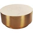 Meridian Furniture Presley Contemporary Marble Coffee Table in Gold