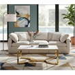 Meridian Furniture London Contemporary Stone Coffee Table in Gold