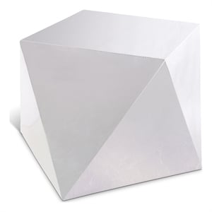 Meridian Furniture Gemma Stainless Steel Contemporary End Table in Silver