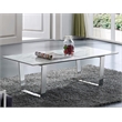 Meridian Furniture Carlton Contemporary Stone Coffee Table in Chrome