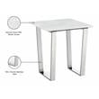 Meridian Furniture Carlton Contemporary Stone End Table in Chrome