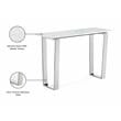Meridian Furniture Carlton Contemporary Stone Console Table in Chrome
