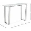 Meridian Furniture Carlton Contemporary Stone Console Table in Chrome